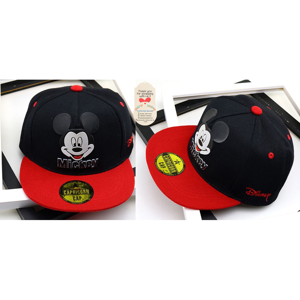 Nón Snapback-Hiphop trẻ em hình Mickey cho bé trai và bé gái