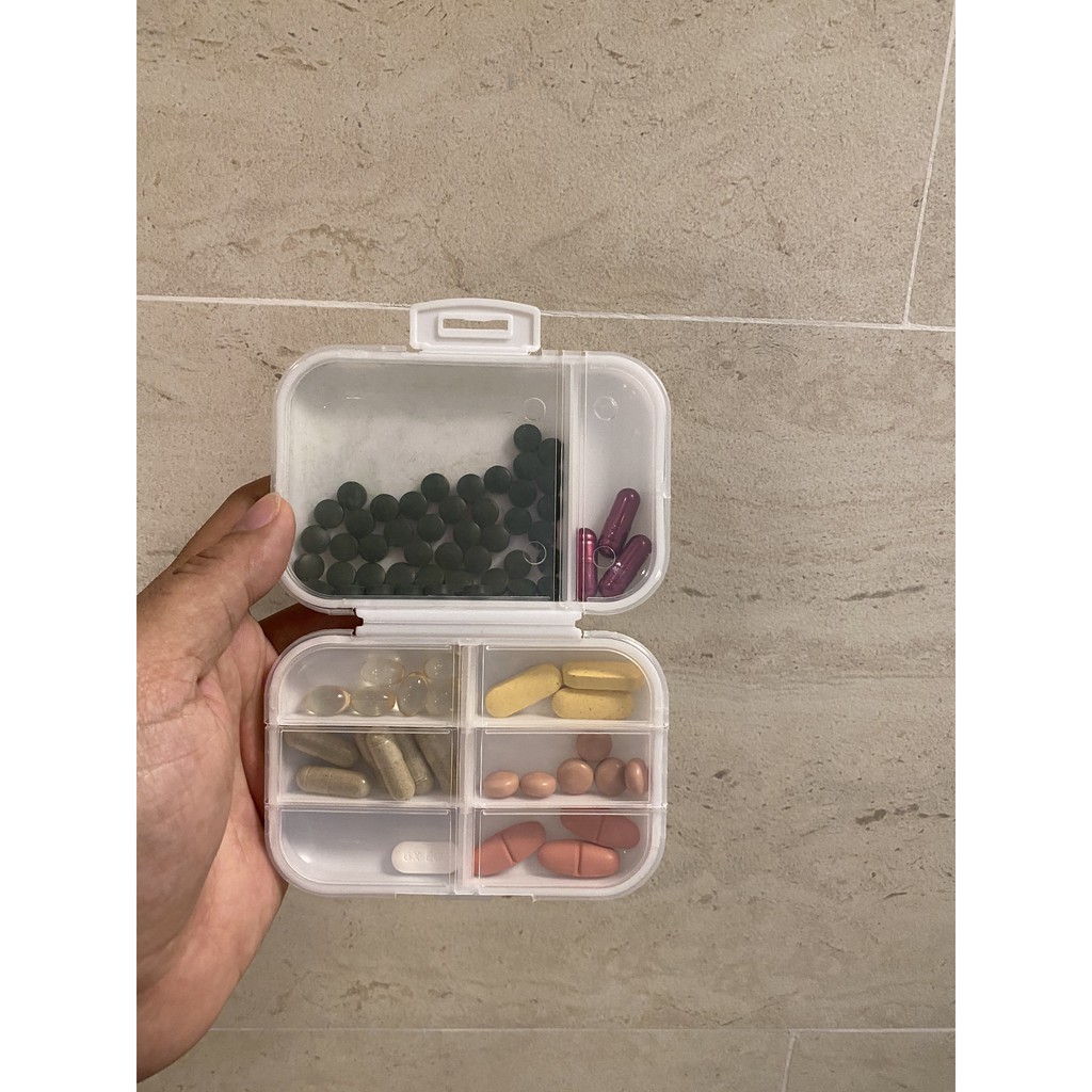 Hộp Đựng Thuốc Chia Ngăn, Hộp Chia Thuốc Nhiều Ngăn, Nhỏ Gọn, Tiện Dụng, Nhựa An Toàn, Giá Rẻ. Kingler 7123