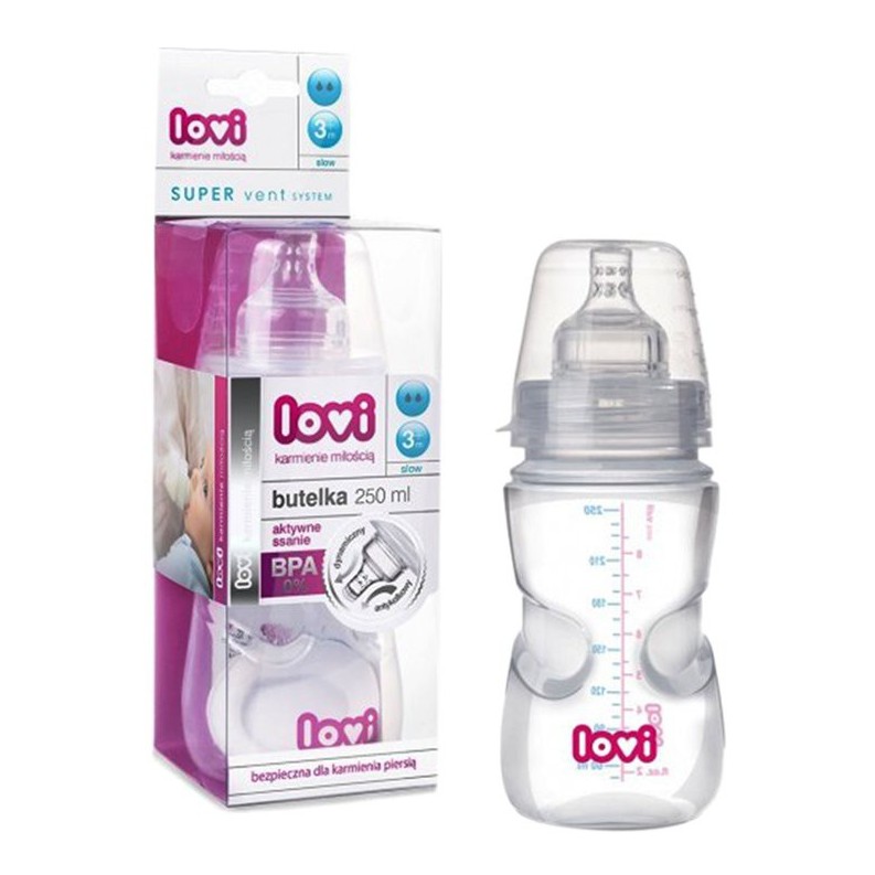 Bình sữa PP cổ rộng Lovi 250ml