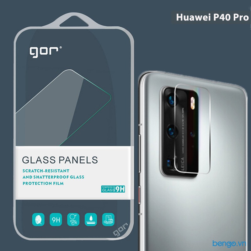Dán cường lực bảo vệ camera cho Huawei P40 Pro GOR (Hộp 2 miếng)