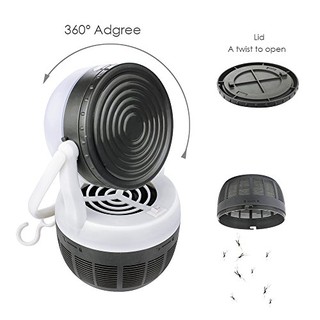 Đèn ngủ bắt muỗi 2x18650 - 2 in 1 - cổng usb - pin 3xaa