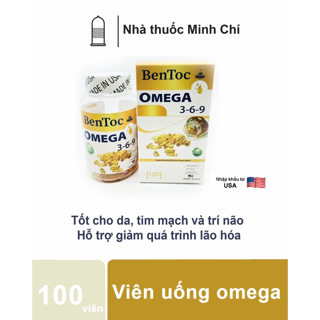 Viên uống omega 3-6-9 bentoc 100 viên của mỹ