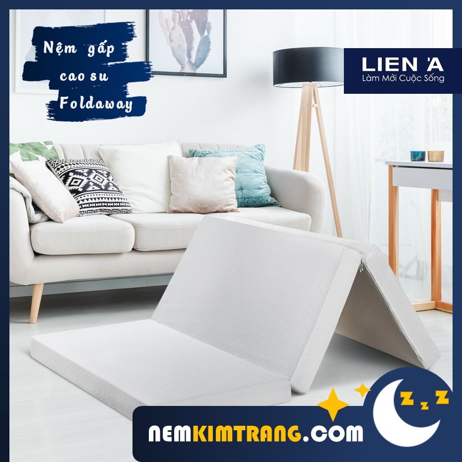 Nệm gấp cao su thiên nhiên Foldaway Liên Á - CHÍNH HÃNG, BẢO HÀNH 10 NĂM
