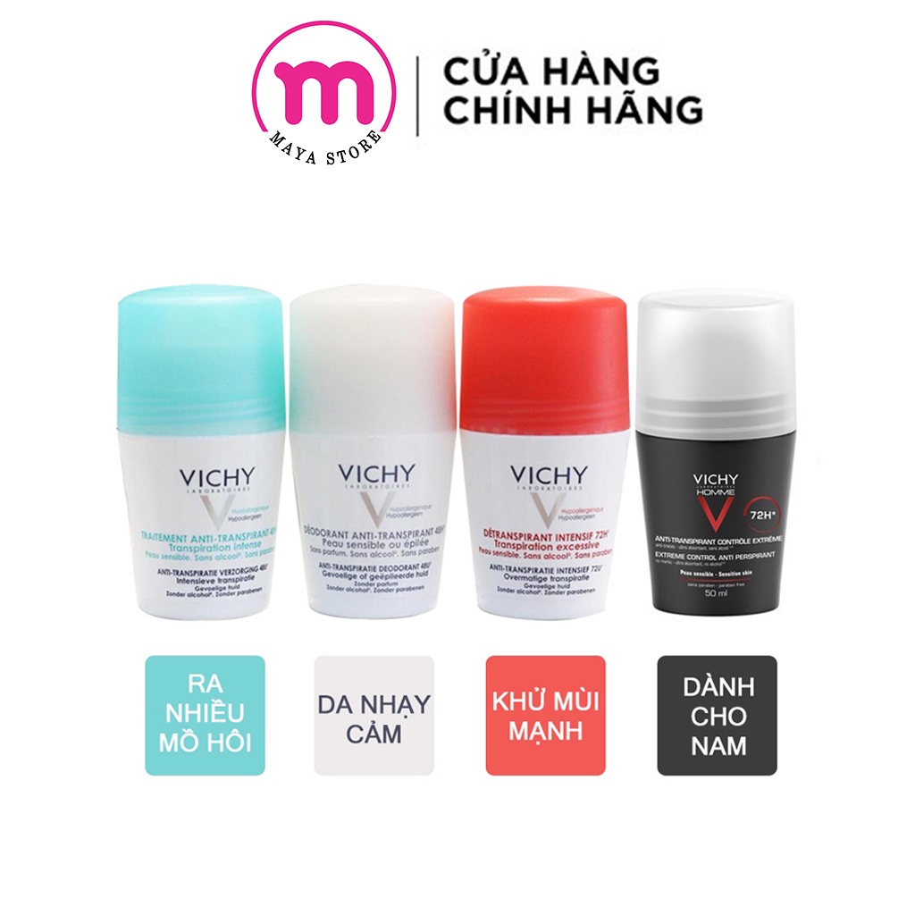 Lăn khử mùi vichy 50ml date mới