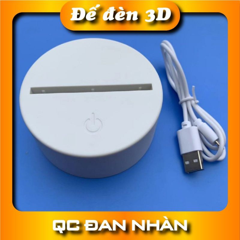 Đế đèn led 3D cảm ứng, nguồn cấp pin AAA và USB nhiều màu sắc