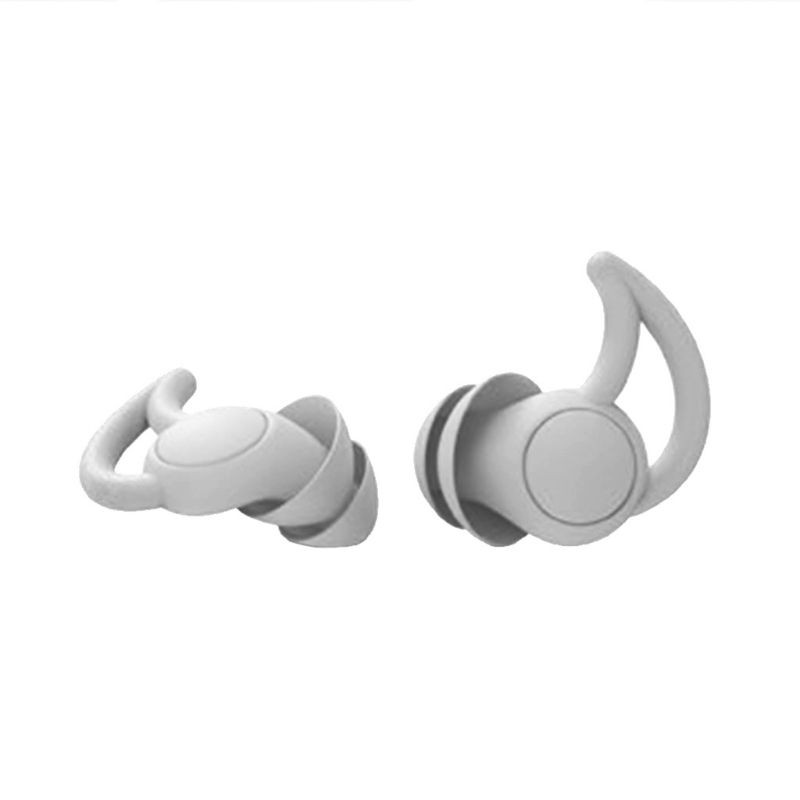 Cặp nút bịt tai silicone dẻo hai lớp/ ba lớp chống ồn bảo vệ tai
