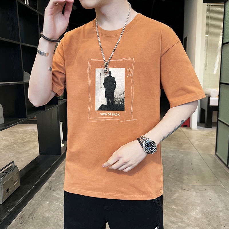 Áo Thun Nam Tay Ngắn Cổ Tròn Thời Trang Mùa Hè