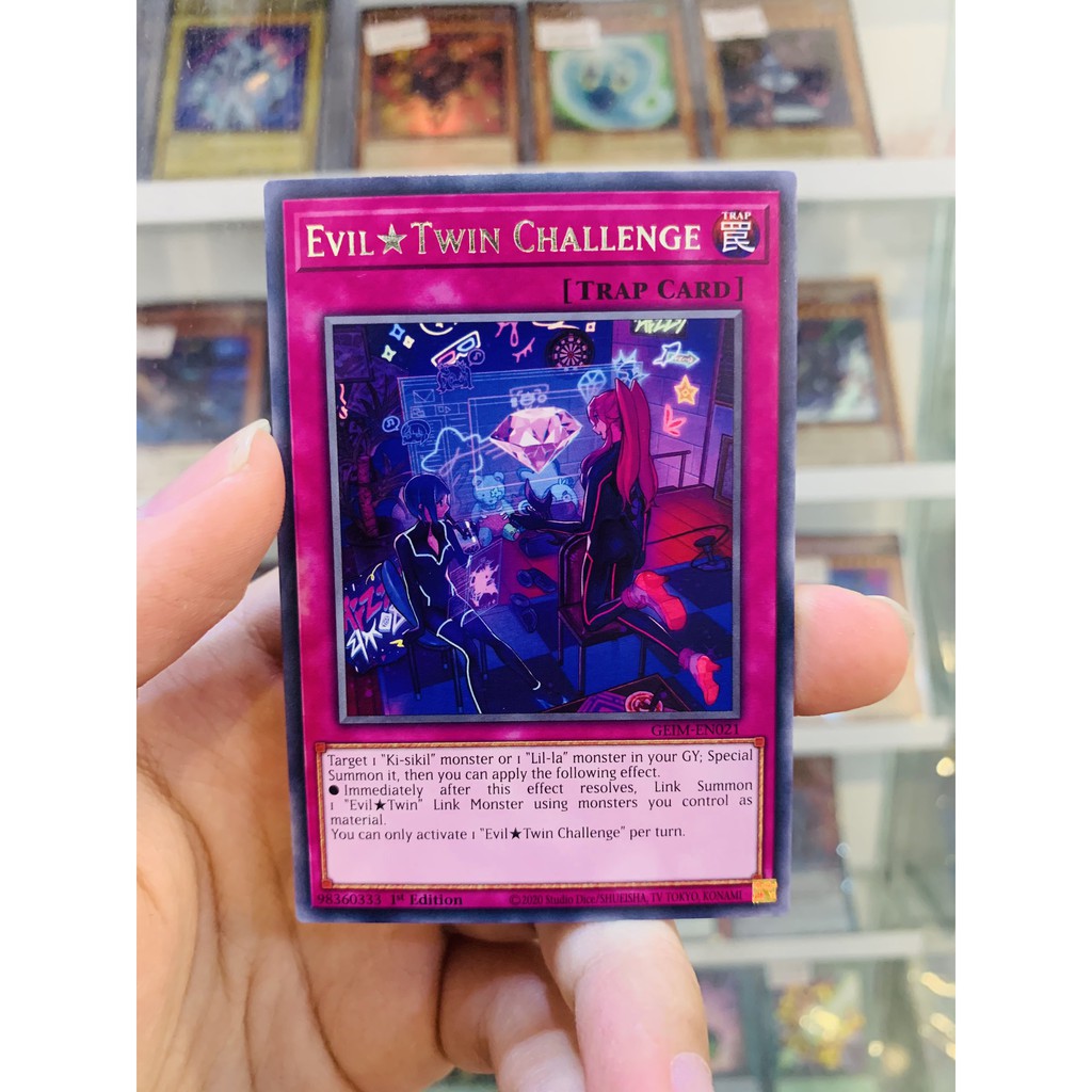 Thẻ Bài YugiOh! Mã GEIM-EN021 - Evil★Twin Challenge - Rare - 1st Edition