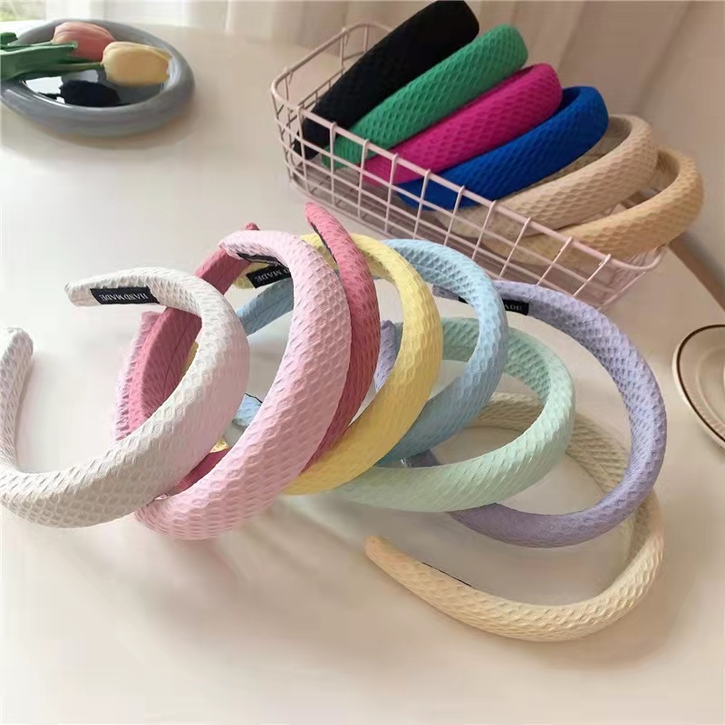 Băng Đô Cài Tóc Rửa Mặt Bằng Xốp Bản Rộng Phong Cách Hàn Quốc Thời Trang Cho Nữ