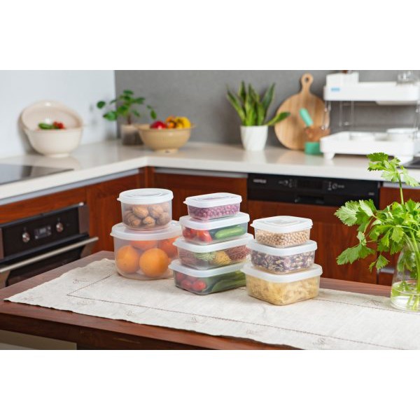 SET 3 Hộp Đựng Thực Phẩm INOCHI Chữ Nhật, Hộp Bảo Quản Thức Ăn Trong Tủ Lạnh