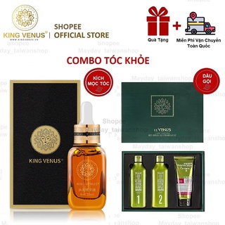 Combo Kích Mọc tóc KING VENUS ® 30ml và Bộ Dầu Gội 3 Bước Chăm Sóc Phục Hồi Tóc Đa Tầng zzVENUS 720ml