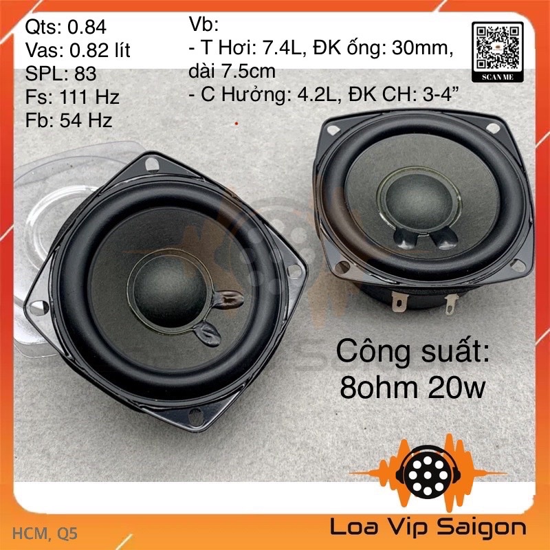 [1 CÁI]Củ Loa Harman 3inch (8ohm 20w)