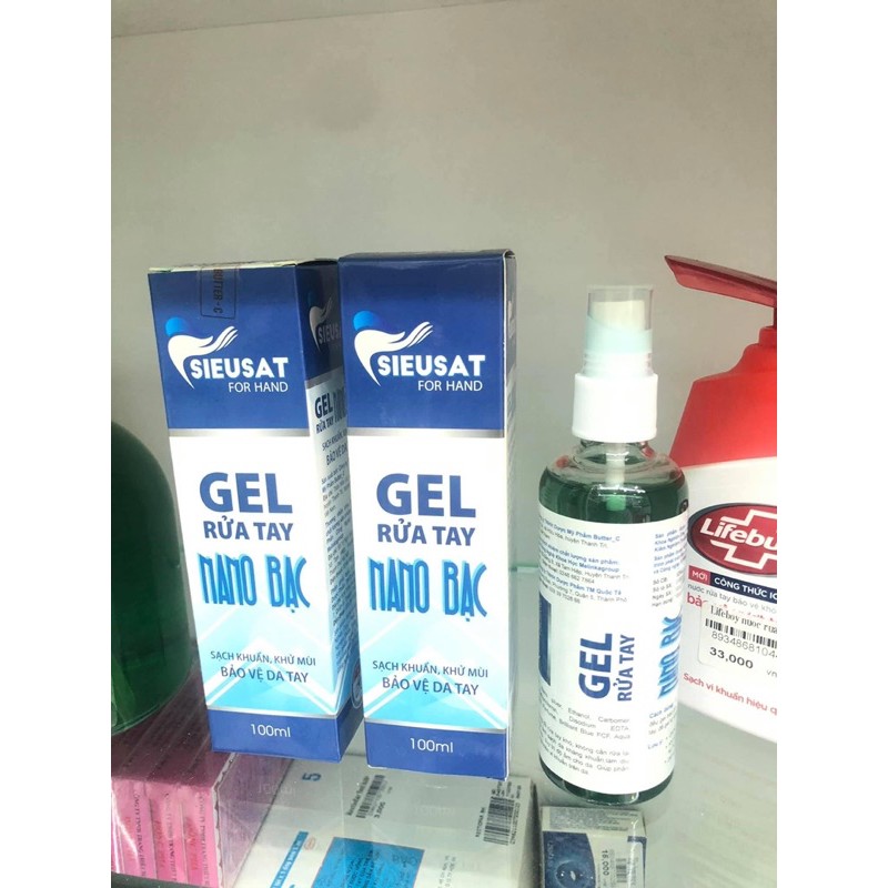 Gel rửa tay khô Sieusat khử trùng diệt khuẩn Nano Bạc | BigBuy360 - bigbuy360.vn