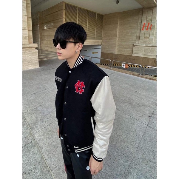 Áo bomber phối tay Miken đỏ H2A777