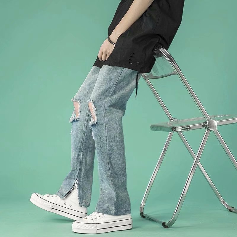 Quần Jean Rách Thời Trang Nhật Bản Dành Cho Nam Giới Size S-3XL