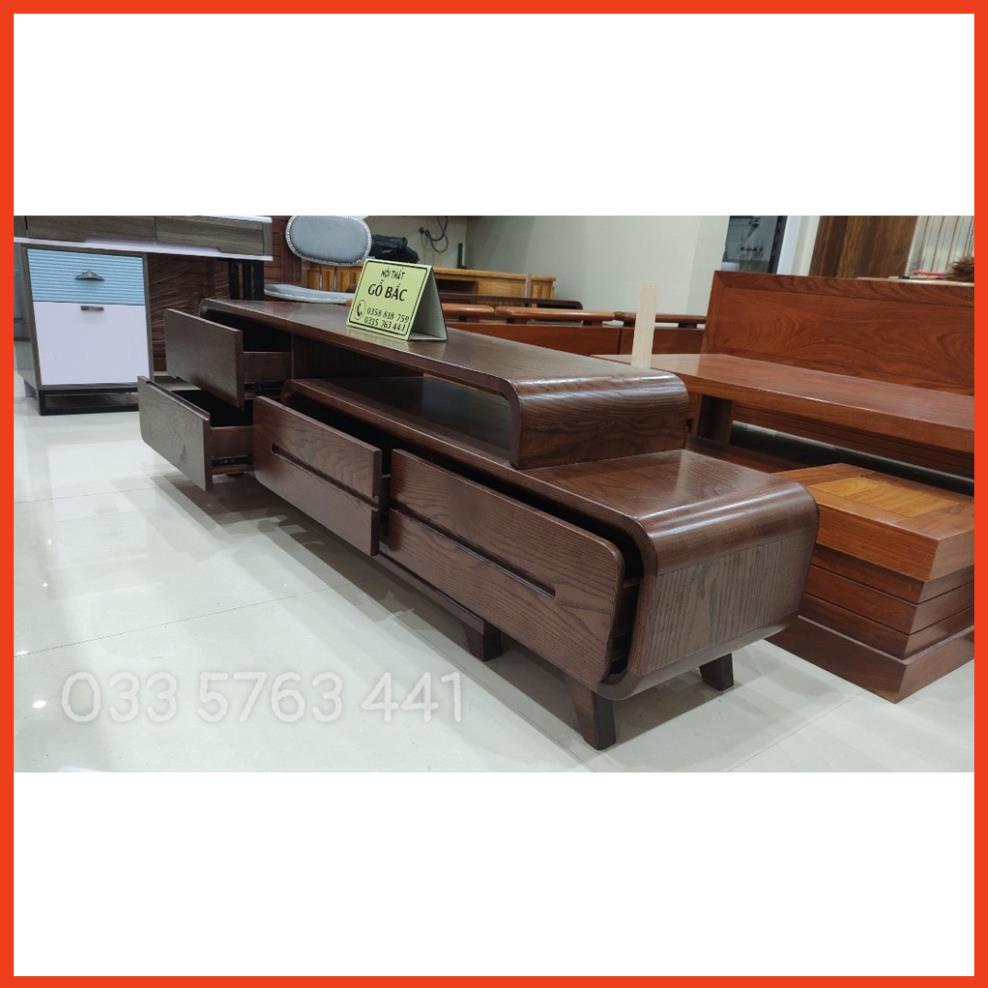 Kệ tivi thông minh gỗ sồi thông minh tăng giảm kích thước 1,8 mét đến 2,4 mét !