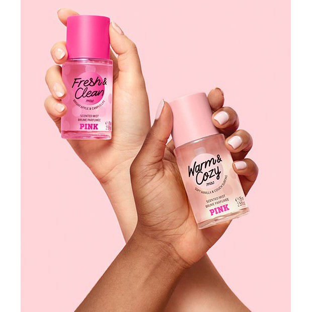 Xịt thơm VS Victoria Secret PINK Body Mist 75ml 250ml Warm Cozy, Fresh Clean, Beach Flower, Cool Bright