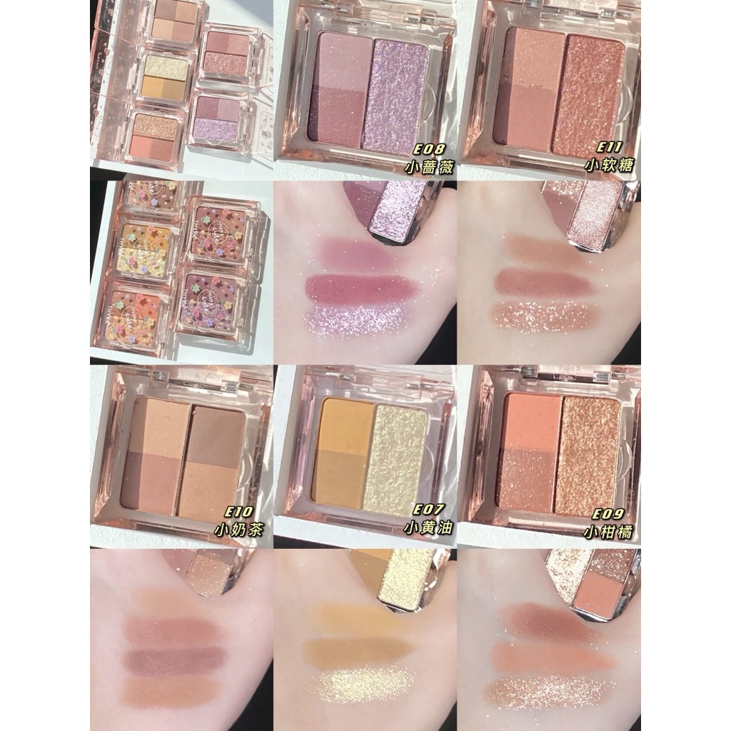 Thyra / thyra Xiaomeng Bảng Phấn Mắt Tông Đất y2k Millennium Màu Lì Và Ánh Ngọc Trai Lấp Lánh Tinh Tế Dễ Dàng Lên Màu Cho Sinh Viên Novice