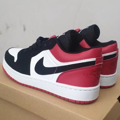 (bachhoa)Giày Jordan Đỏ Đen FREESHIP Sneaker nam nữ đủ size/ Giầy jordan 1 cổ thấp đỏ đen