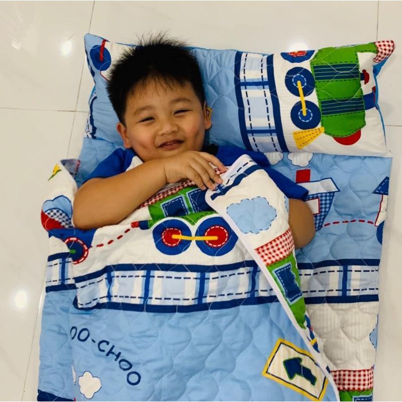 Nệm ngủ 3in1 cao cấp cho bé từ 4_12 tuôi_mẫu Hồng cho bé gái