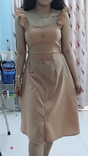 Đầm dây bèo lưng chun