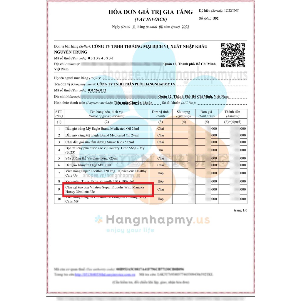 Chai xịt keo ong giảm đau họng, ho Vitatree Super Propolis Spray Complex 30ml