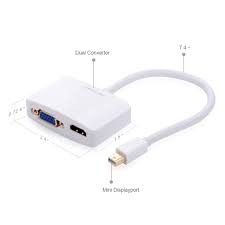 Cáp chuyển đổi Mini Displayport to HDMI và VGA cao cấp chính hãng Ugreen
