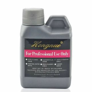 Dung dịch trắng đắp bộtcan nhỏ 120ml hiệu giúp nặn đắp hoa bột móng bột lưu huỳnh ít mùi nhẹ không nồng..