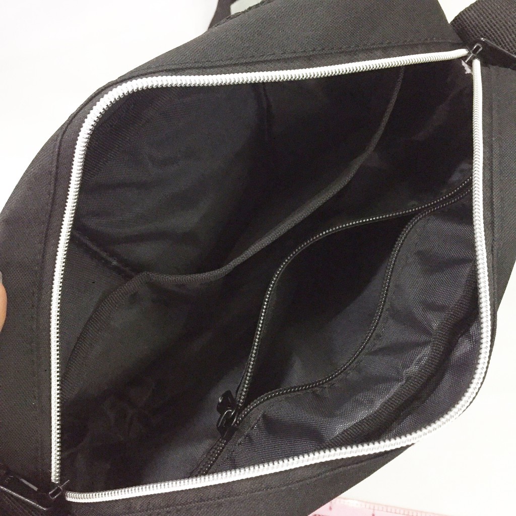 Túi đeo chéo nam nữ đi học đi chơi vải bố chống thấm size 27cm vừa tập sách vở đồ dùng cá nhân với nhiều ngăn đựng