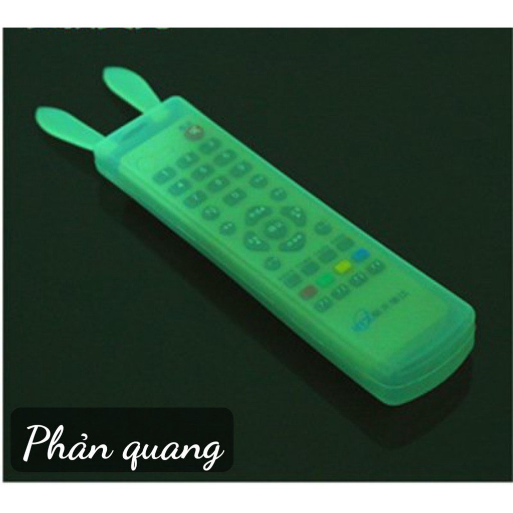 Bọc điều khiển (remote) tivi, điều hòa bằng nhựa silicon dẻo trong suốt, tai thỏ | BigBuy360 - bigbuy360.vn