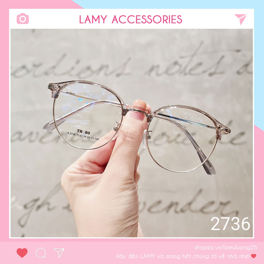 Gọng Kính Cận Kim Loại Hàn Quốc 2736 Mắt Tròn | BigBuy360 - bigbuy360.vn