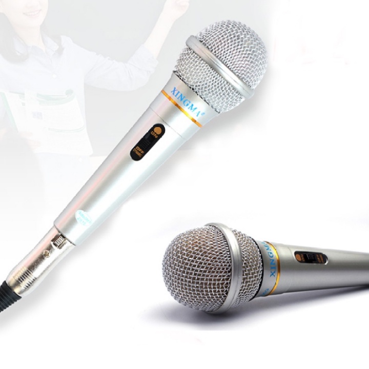 Mic Hát Karaoke Có Dây Xingma AF-319 Micro Karaoke Có Dây Chống Hú Hút Âm Cao Hàng Chính Hãng - Bảo Hành 12 Tháng