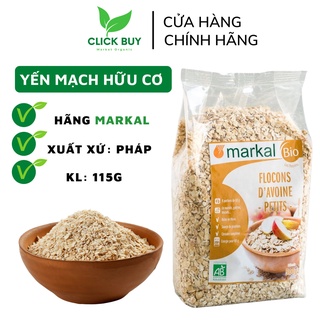 Yến mạch cán mỏng hữu cơ 🚛FREESHIP🚛 Yến mạch giảm cân hữu cơ Markal 500g - Chứng nhận hữu cơ châu Âu, nông nghiệp Pháp