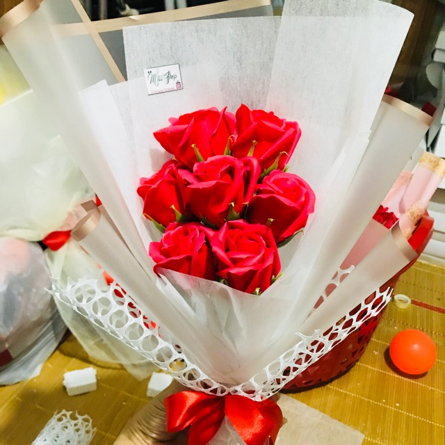 Bó 7 bông hoa sáp thơm cao cấp