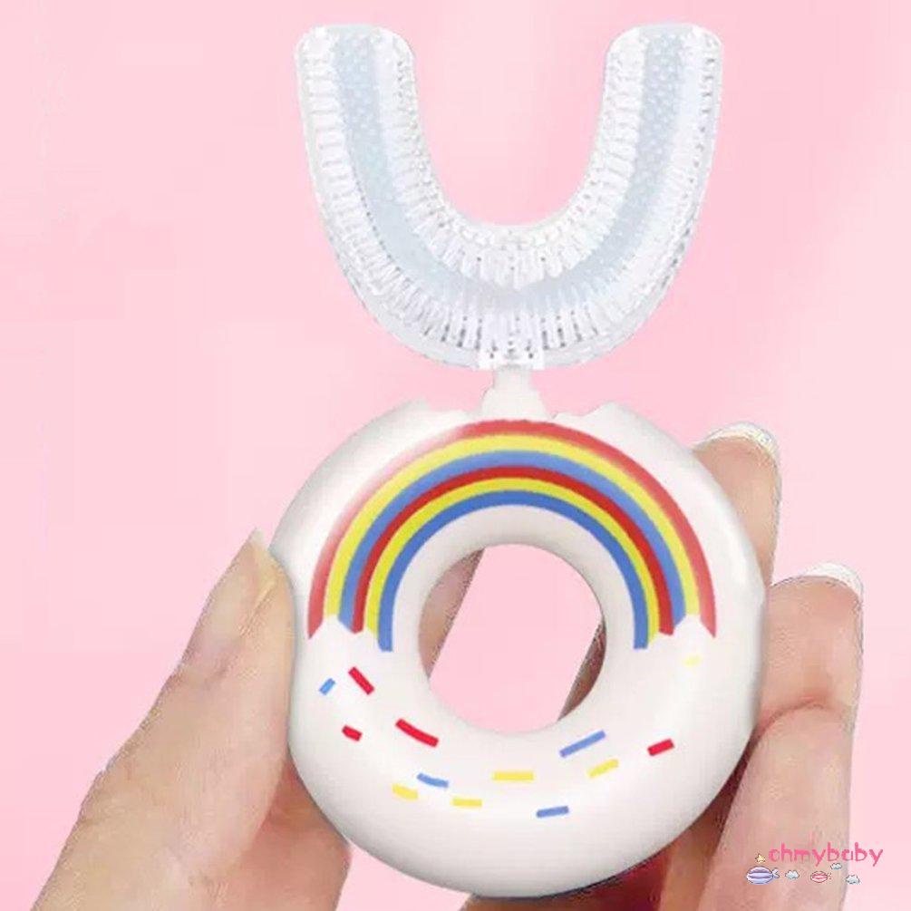 【OMB】 360 Degree U Sonic Electric Toothbrush Children Silicone Automatic Tooth Brush