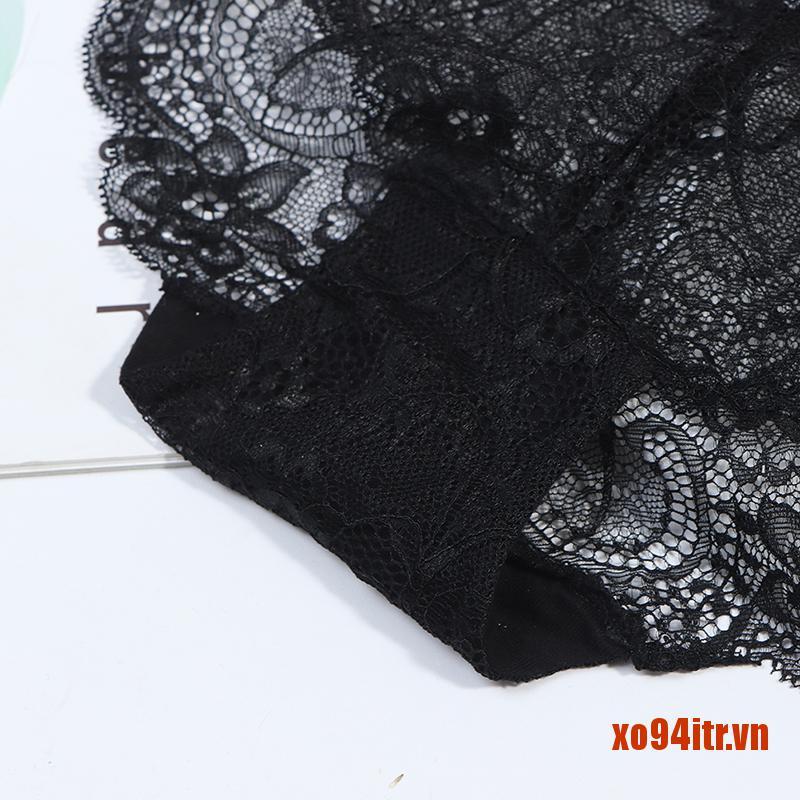 XOITR  3pcs Sexy Lace Panties Women Underwear Lingerie Transparent Briefs Female