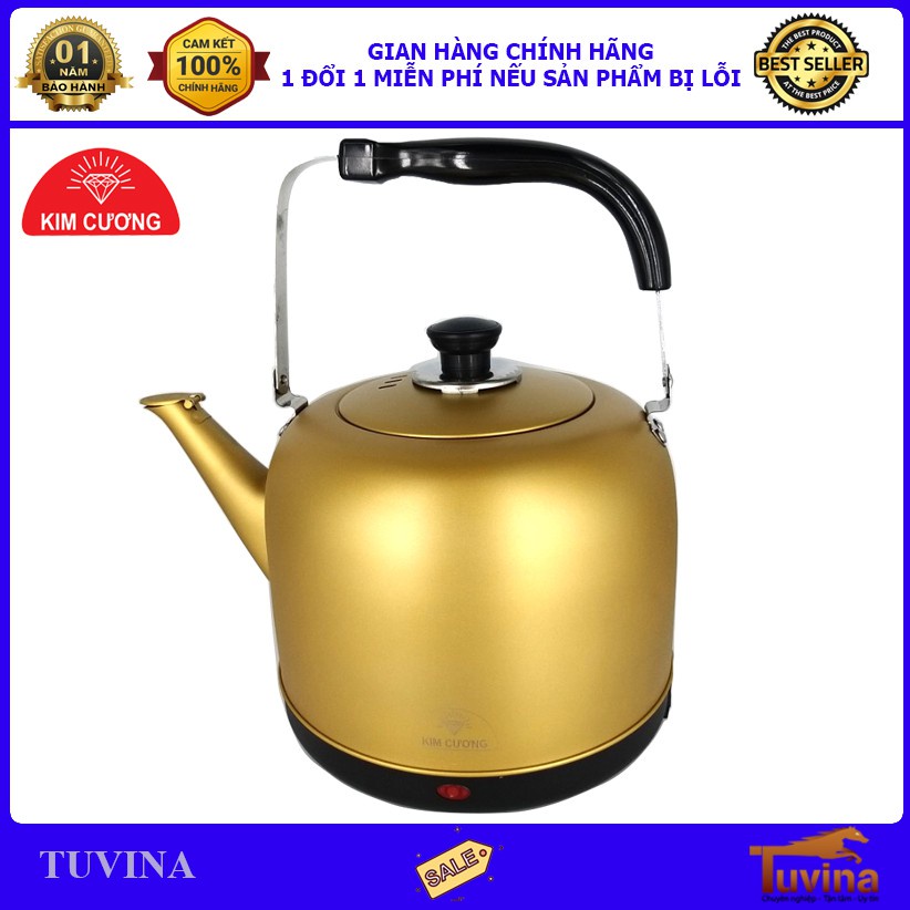 ✸Ấm Đun Nước Siêu Tốc Kim Cương 5 Lít KC-ST50 - Hàng Chính Hãng (Bảo Hành 12 Tháng)