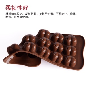 Khuôn silicon trái tim 15 ô