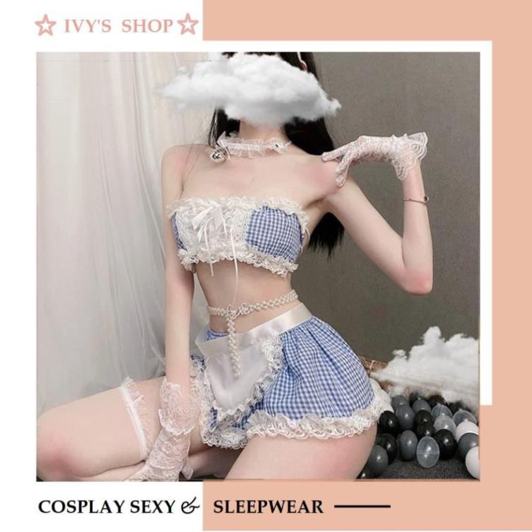 Bộ Đồ Ngủ Cosplay Hầu Gái HÀNG CAO CẤP - HGX002 - Váy Ngủ Sexy Cosplay Cô Giúp Việc Gợi Cảm