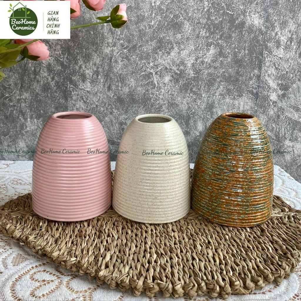 Lọ Hoa Bình Sứ Dáng Chuông Size Mini 15cm Cắm Hoa đẹp Gốm Sứ Bát Tràng Cao Cấp