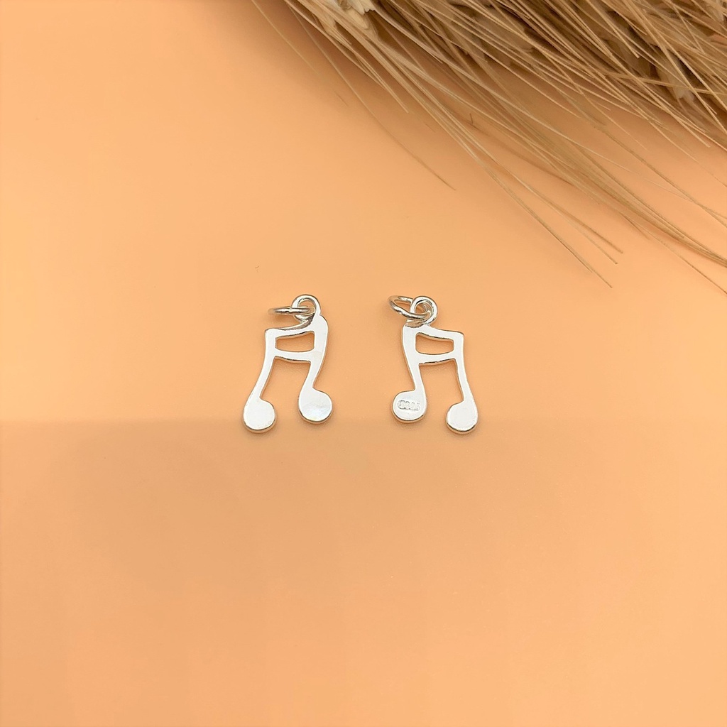 Charm nốt nhạc kép kiểu mới - Charm Bạc 925 - Mã CB616