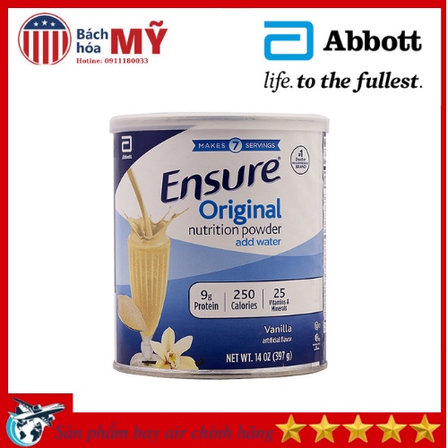 Sữa bột Ensure Mỹ Original Nutrition Powder 397g 2025