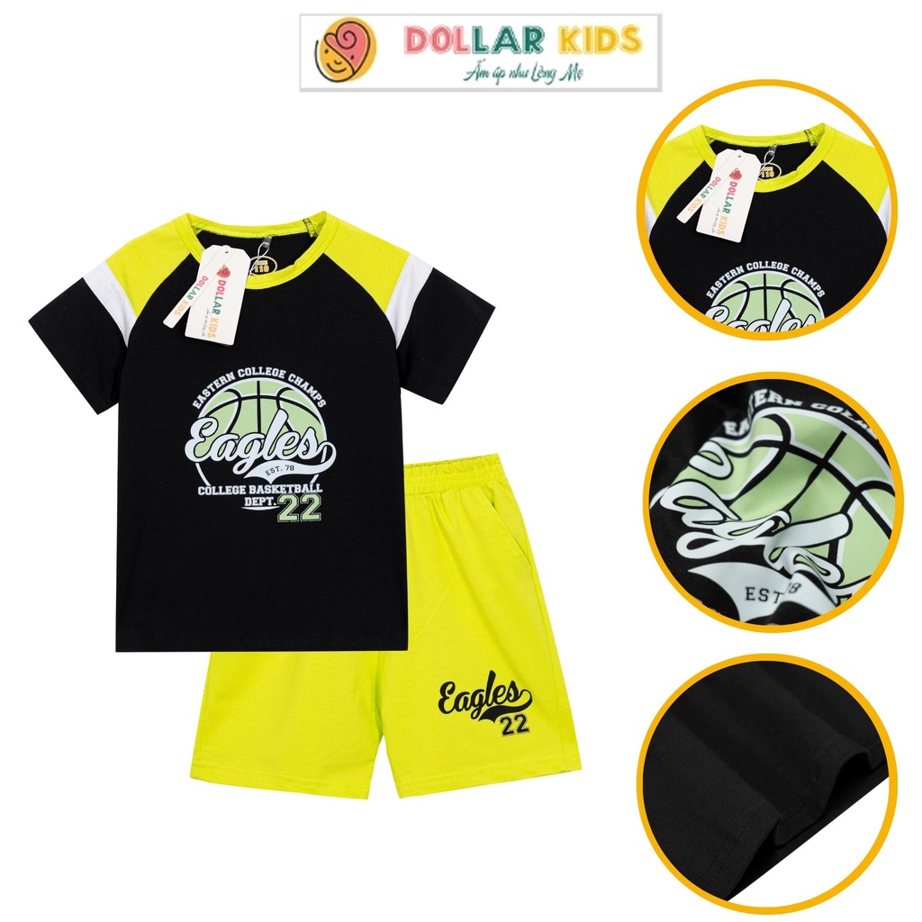 Đồ Bộ Bé Trai Dollarkids 100%Cotton Từ 10Kg Đến 48kg