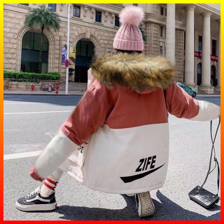 Áo Khoác Kaki 2 Lớp Lông Cừu, Áo Khoát Dày Dáng Hàn Túi Trước Phối Màu Hàng Cao Cấp. | BigBuy360 - bigbuy360.vn