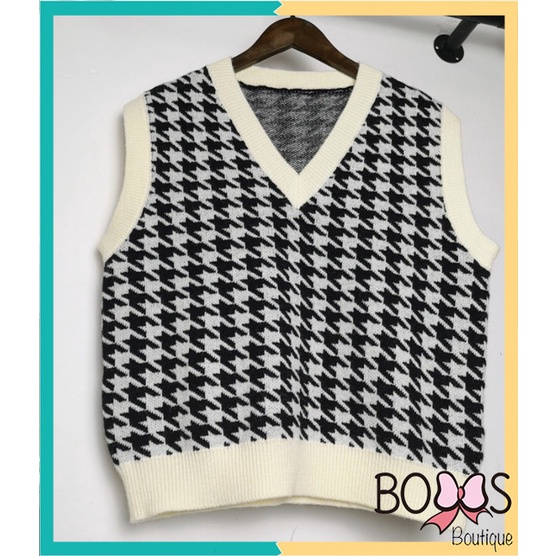 Áo gile nữ len cổ chữ V không tay màu sắc vintage phong cách Hàn Quốc [GZZ] | BigBuy360 - bigbuy360.vn