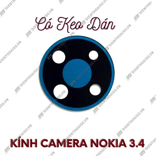 Mặt kính camera nokia 3.4 có sẵn keo dán