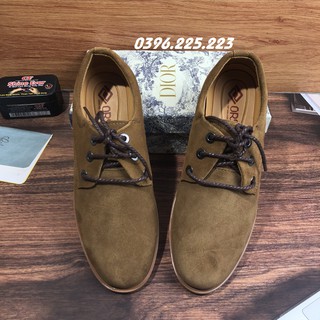 [Bán rẻ lấy khách] Giày da nam ❤️FREESHIP❤️ Giày đốc nam da lộn 2 màu đế cao su mềm mại loại cao cấp