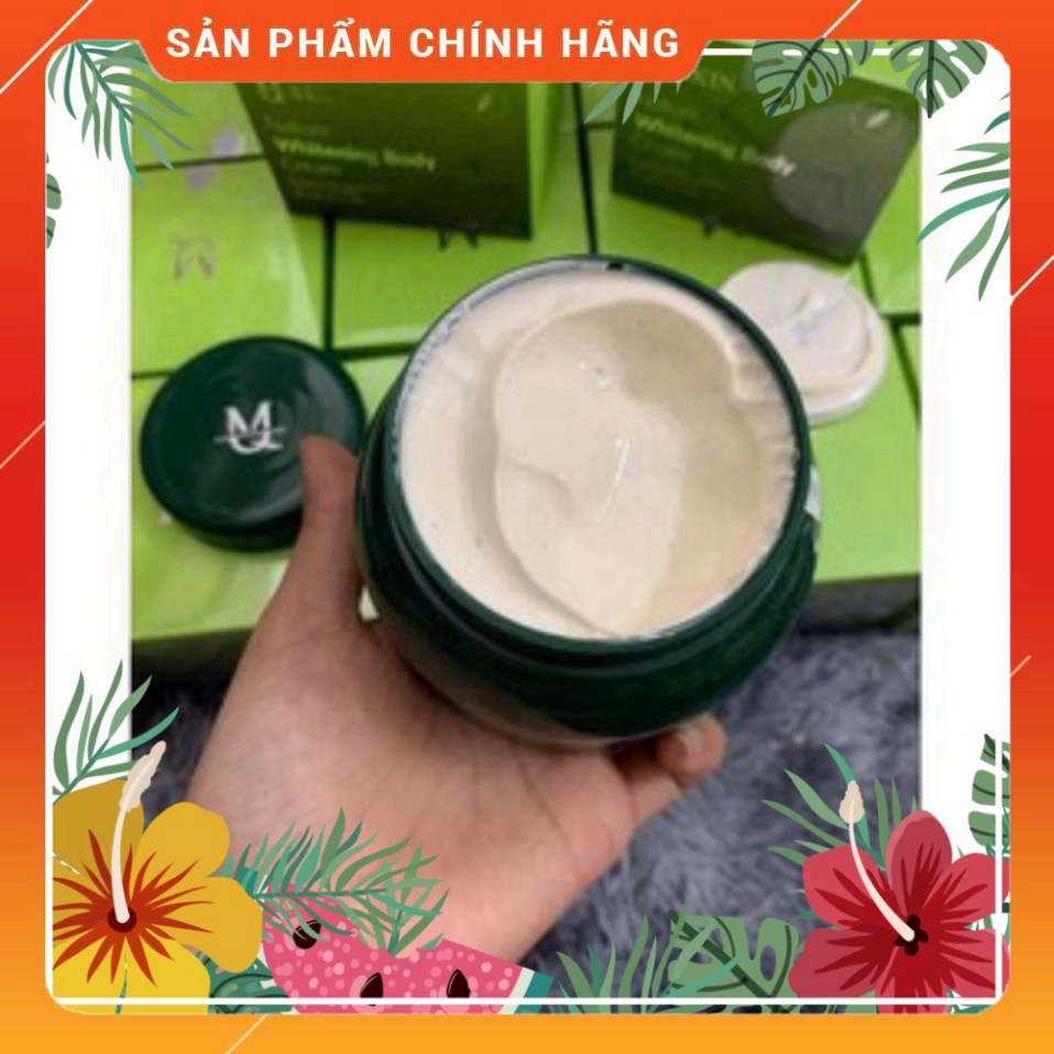 Sale MPGS Kem body tinh thể diệp lục Nature Whitening Body Cream MQSkin 150g Hàn Quốc shopmyphamgiasi PTS