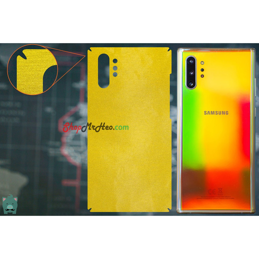 Skin Dán Mặt Sau Lưng Vân Nhôm Samsung Galaxy Note 10 - Note 10 Plus