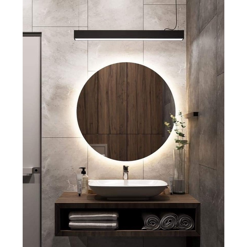 Gương đèn led cảm ứng hình tròn cỡ lớn đường kính 80cm